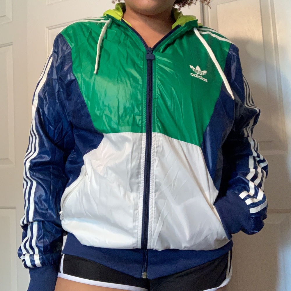 Adidas Color Block Windbreaker Jacket